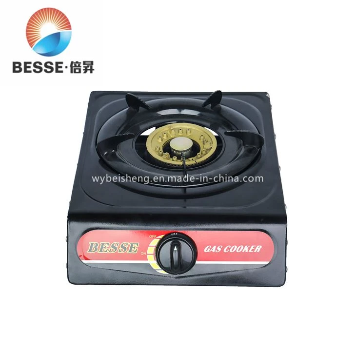 Blue Fire Cast Iron Gas Stove Black Panel
