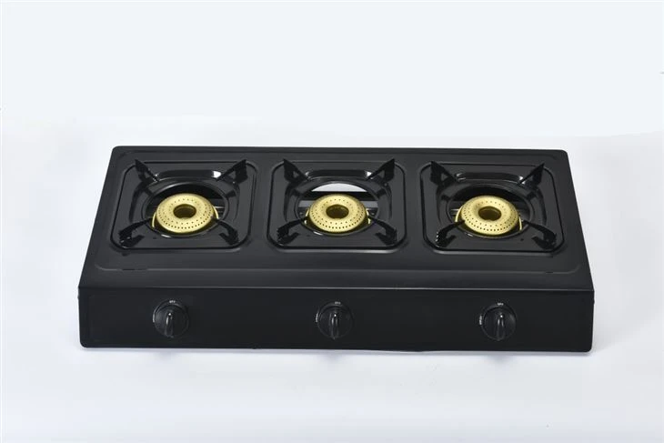 Colorful Steel Gas Stove, Triple Burners, Blue Fire(ZG-3092BK) Colorful Steel Gas Stove, Triple Burners, Blue Fire(ZG-3092BK)