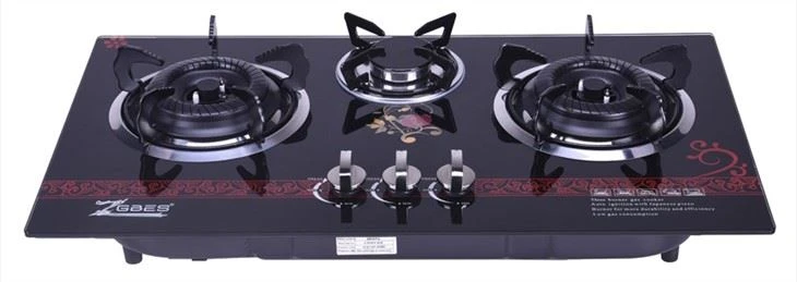 Prestige Tempered Glass China Imported 3 Burners Stove Tops Gas Cooktop /ZG-330